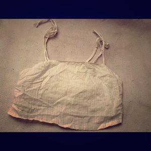 Tie up straps crop top